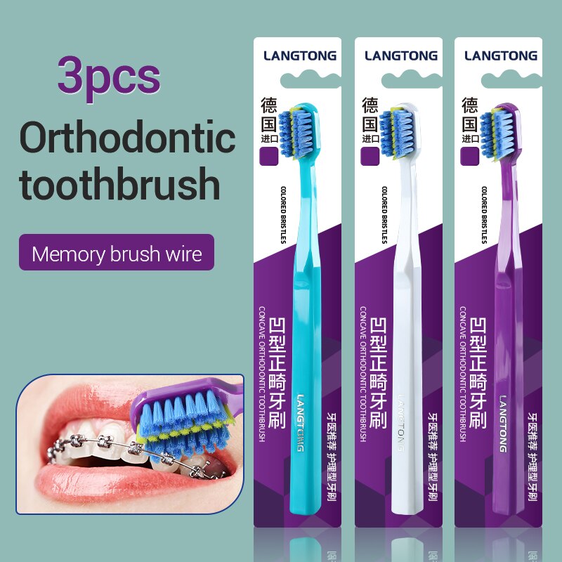 Bamboo Toothbrush - 3PC Clean Orthodontic Braces Adult Orthodontic