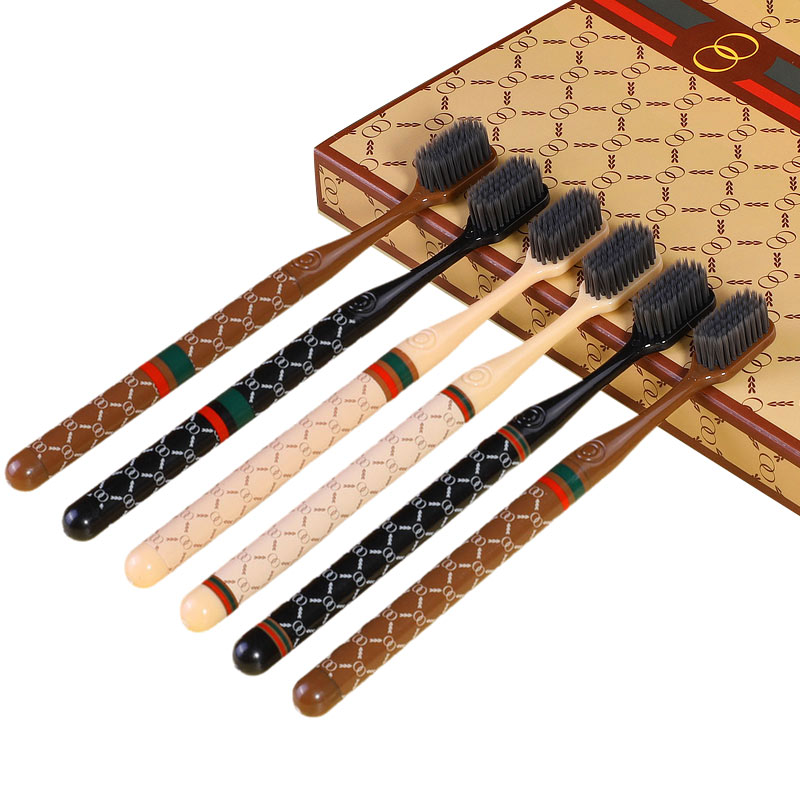 Bamboo Toothbrush - 6/box soft hair teeth cleaning tools