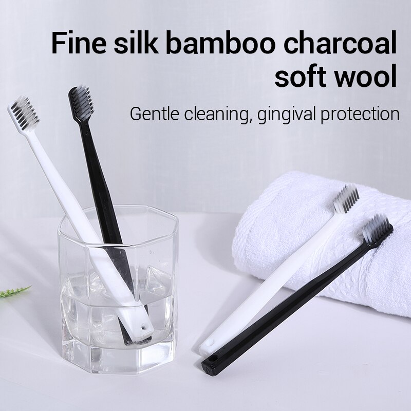 10PC Bamboo Charcoal Brush Sil - огляд і ціна Bamboo Toothbrush