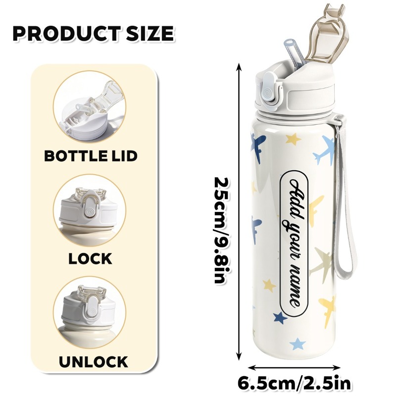 25oz Custom Name Airplane Patt - огляд і ціна Reusable Straw
