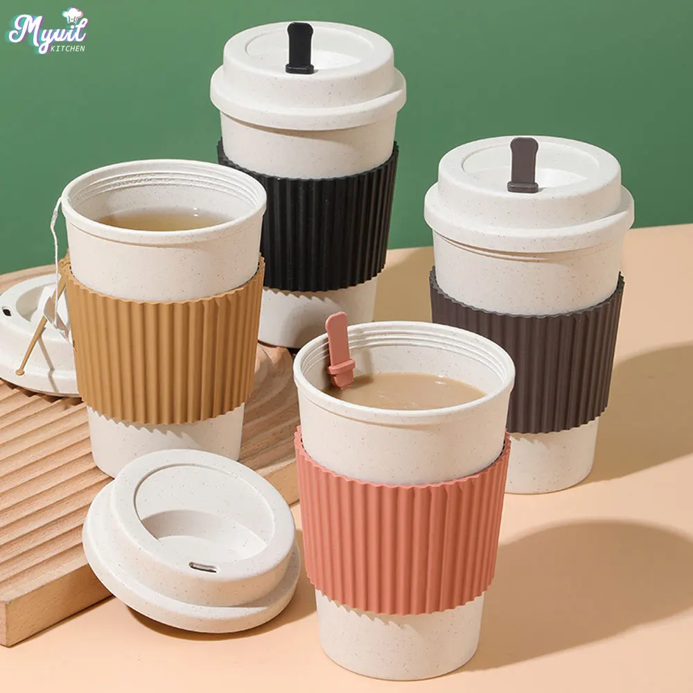 450ML Coffee Cups With Lids Wh - огляд і ціна Reusable Straw