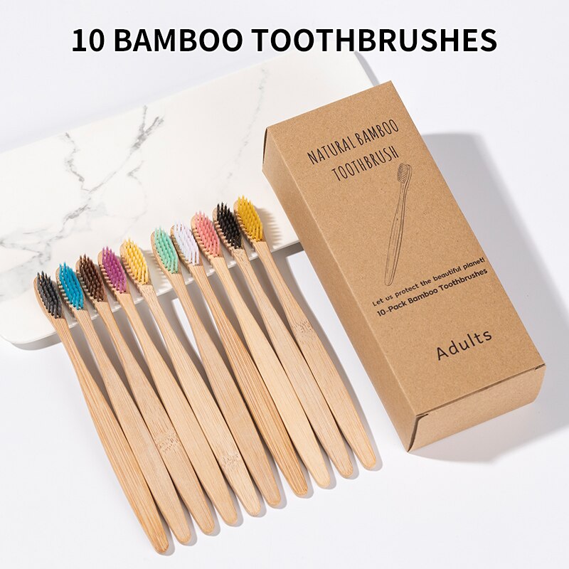 10PCS Bamboo Toothbrush Set -  - огляд і ціна Bamboo Toothbrush